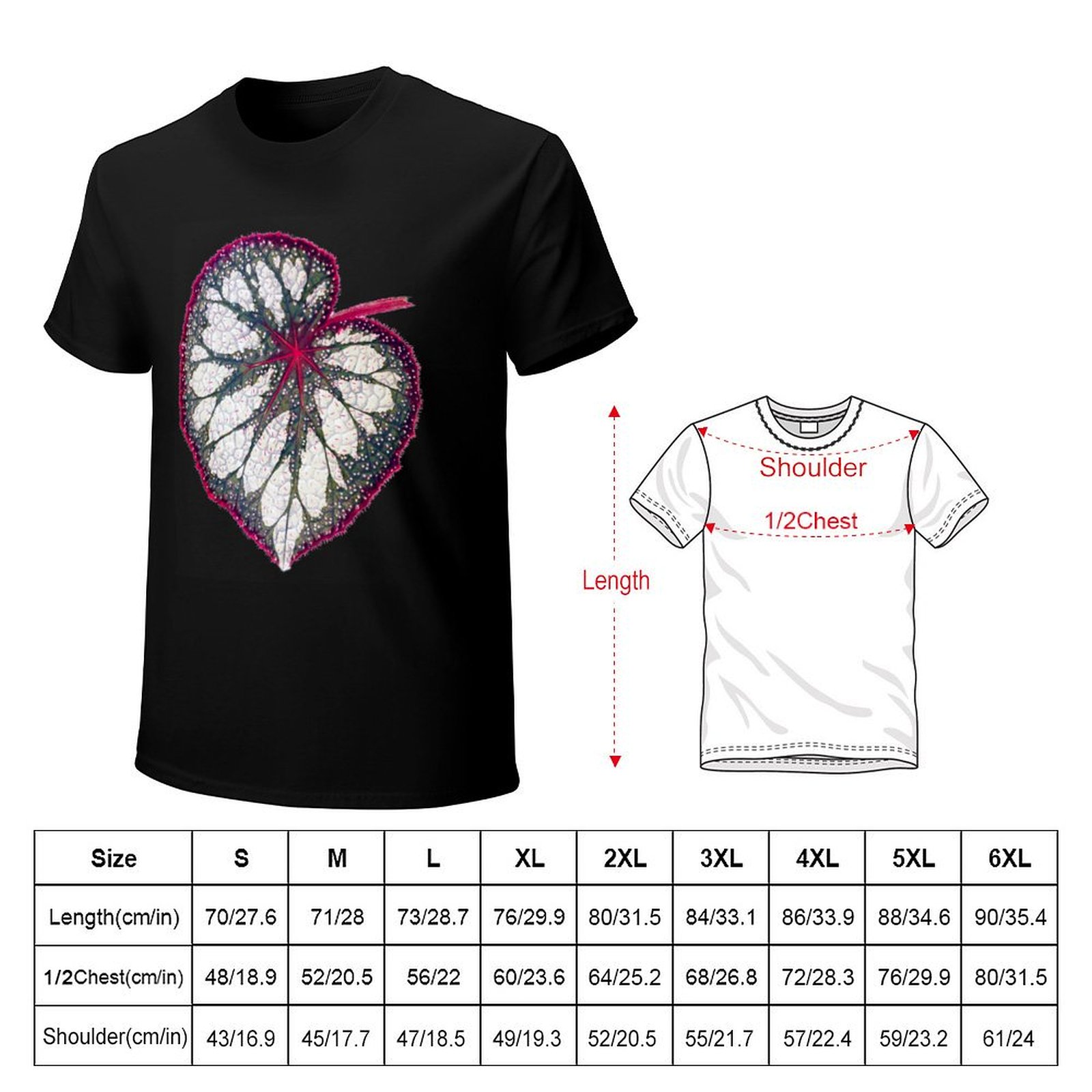 Kaos Begonia rex Kaos Kasual L - Begonia Rex ulasan dan harga
